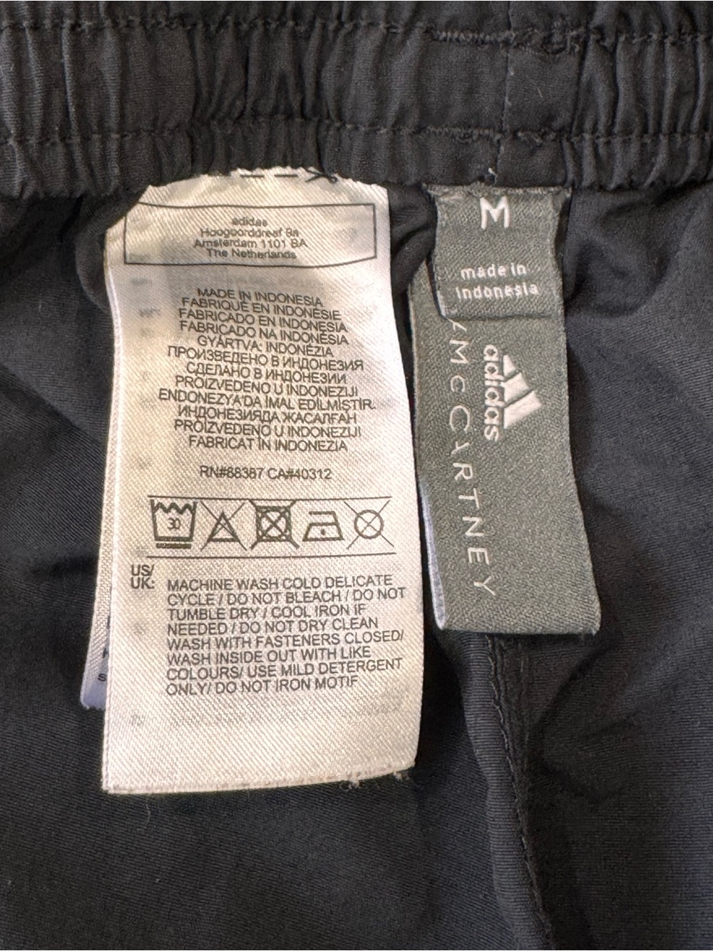 Adidas Stella McCartney Woven Track Pants Hemmed Cropped GU4344 Medium M - Picture 5 of 6